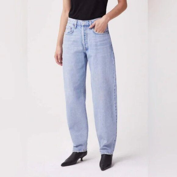 Agolde Revolve High Rise Tapered Baggy Jeans - Picture 1 of 8